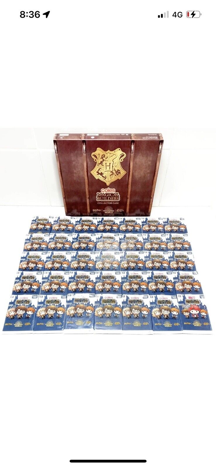Coles Harry Potter Magical Builders Complete Full Set Of 35 With Collectors Case