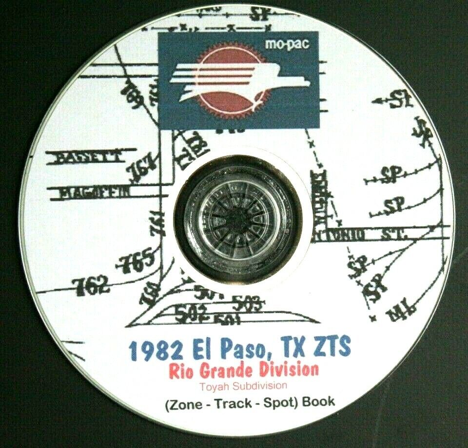 Missouri Pacific 1982 El Paso TX Rio Grande Division ZTS PDF Pages on DVD