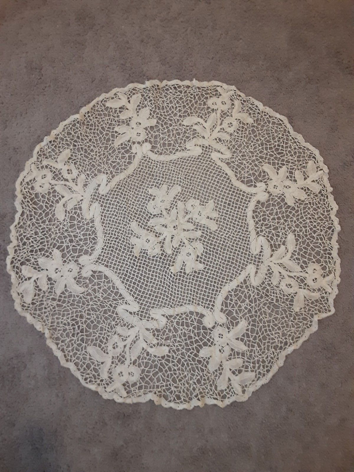 Antique/Vintage Hand-Made Crochet Doily - 38.5\