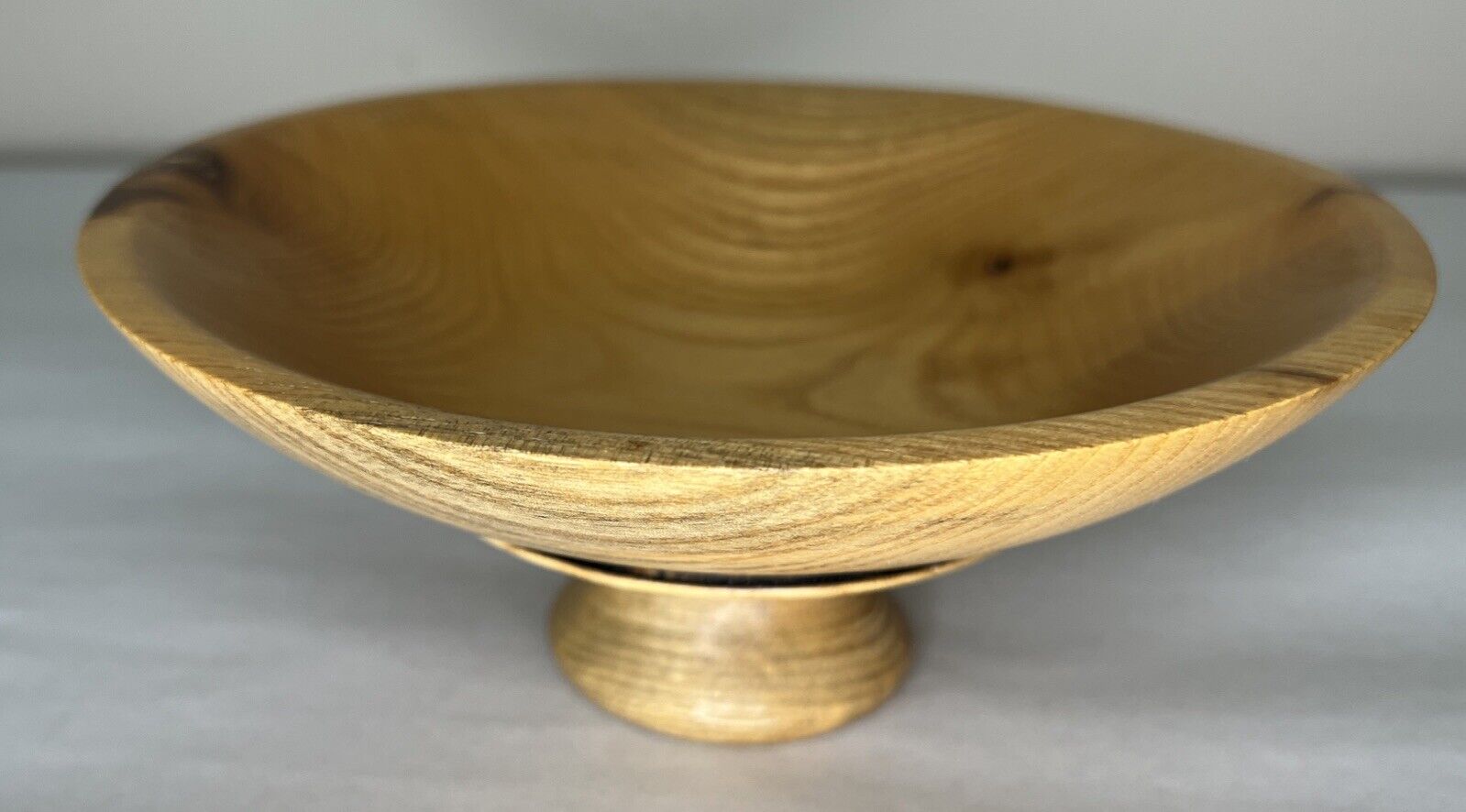 Wood Bowl Handcrafted Turned Ash Tree In Virginia - Signed 2019 7.25\