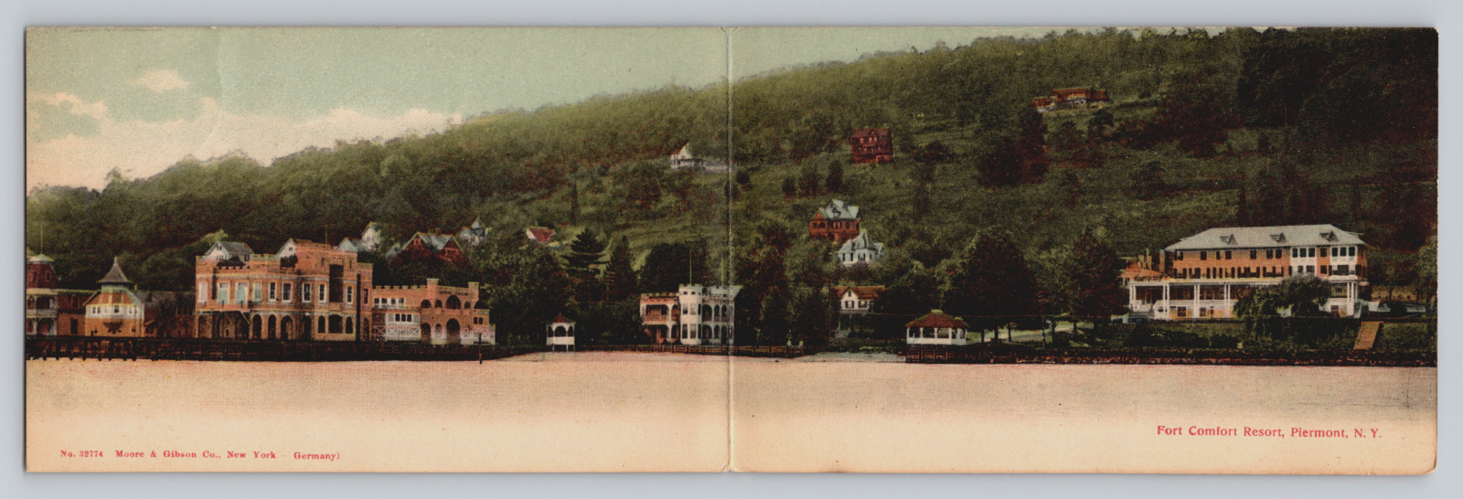 Postcard Panoramic Fort Comfort Resort, Piermont, New York , Houses