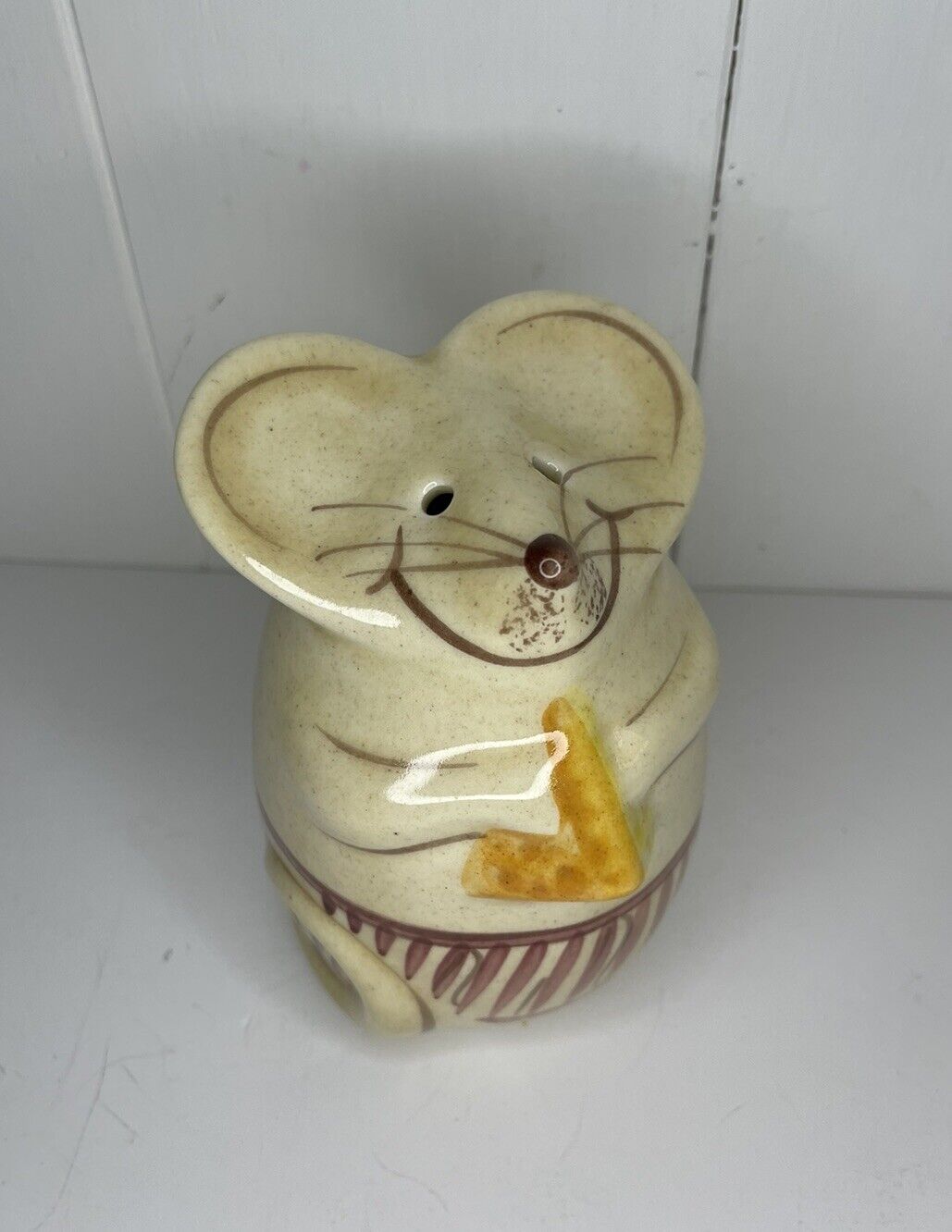 Vintage Mouse Parmesan Cheese Shaker Kitchen Decor Ceramic Hand Painted