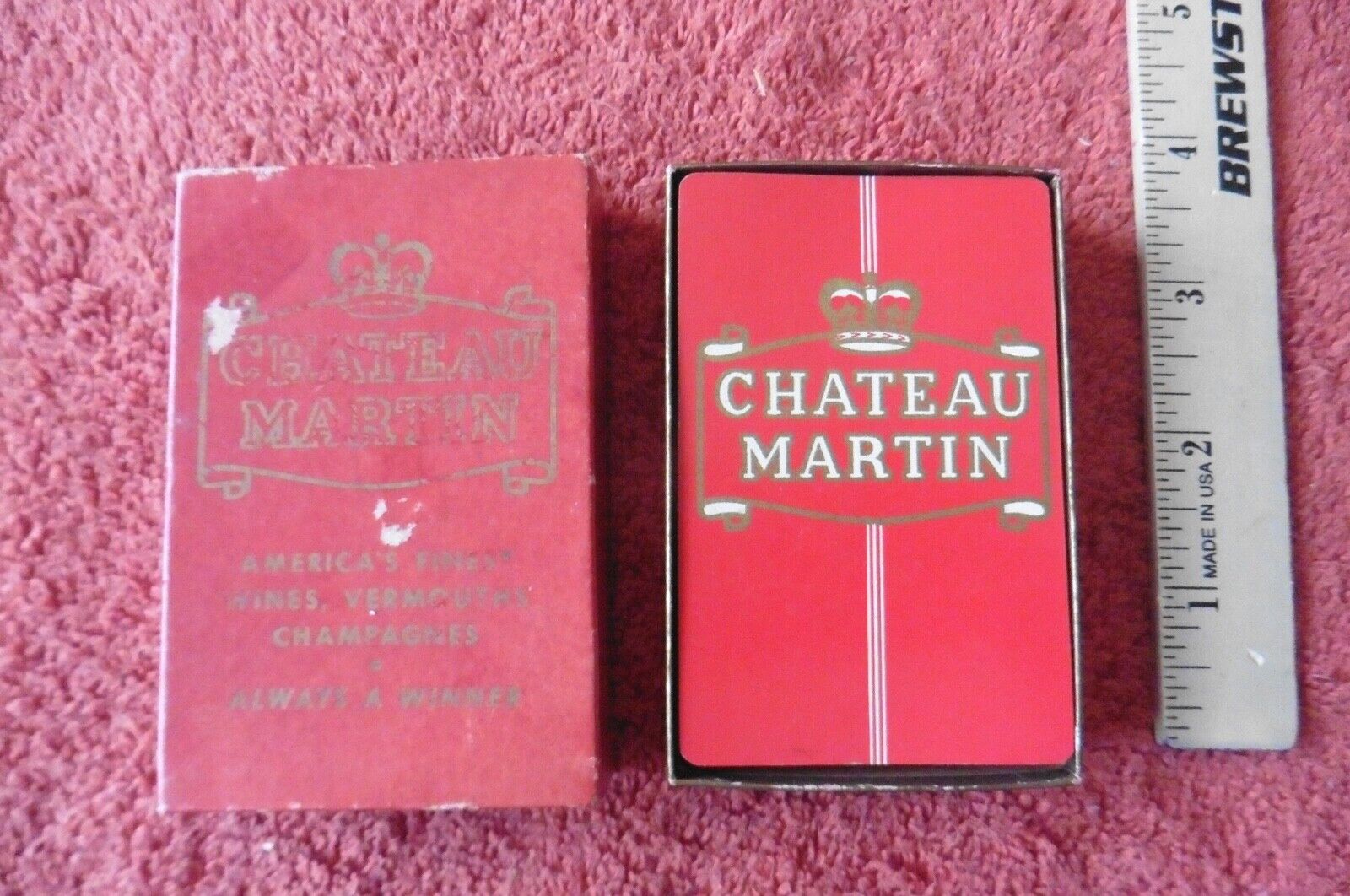 1 Vintage Chateau Martin Playing Cards Set Americas Wines Vermouths Champagnes