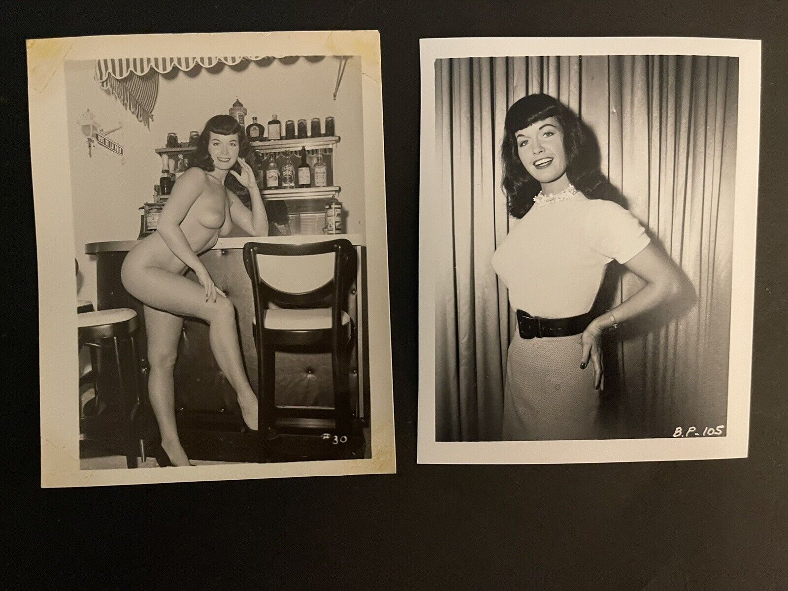 Two Lot- Betty Paige 4 X 5 Photo Nude Vintage￼