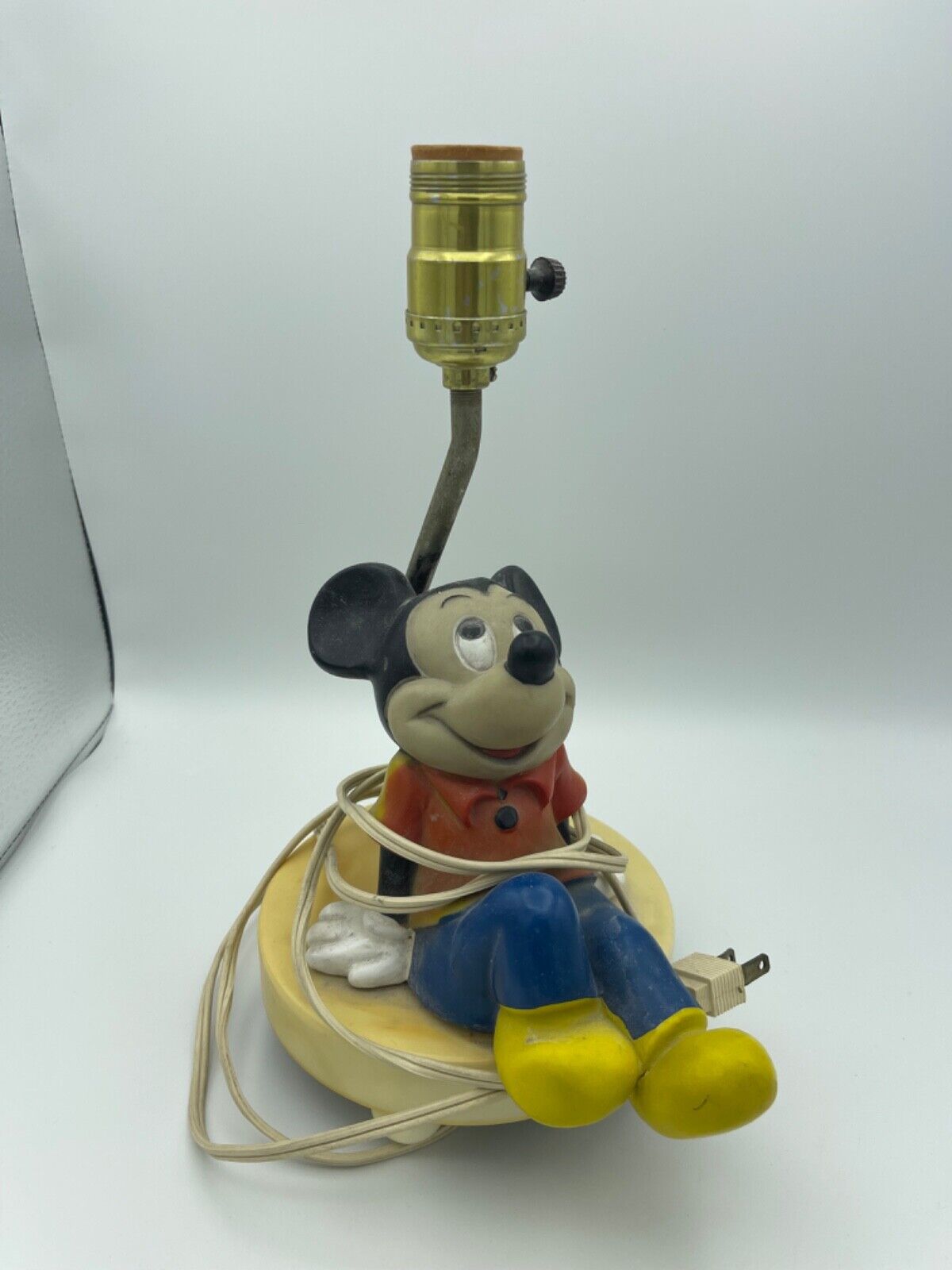 VINTAGE 1980'S DISNEY MICKEY MOUSE LAMP NO SHADE NOT TESTED