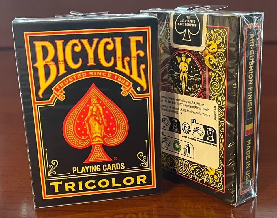 1 DECK RARE Bicycle Tricolor playing cards USA SELLER