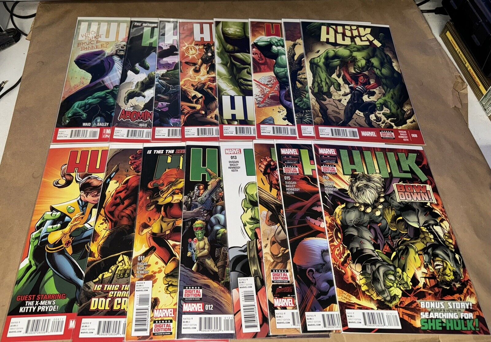 Hulk #1-16 Complete Set VF-NM (2014 Marvel) Lot Of 16 Comic Books