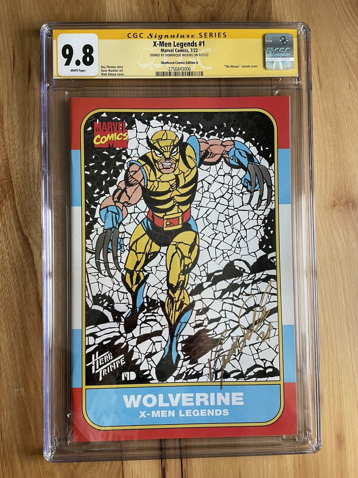 X-MEN #1 Wolverine Rookie Card comic Cgc 9.8 Signed by Dominique Wilkins NBA