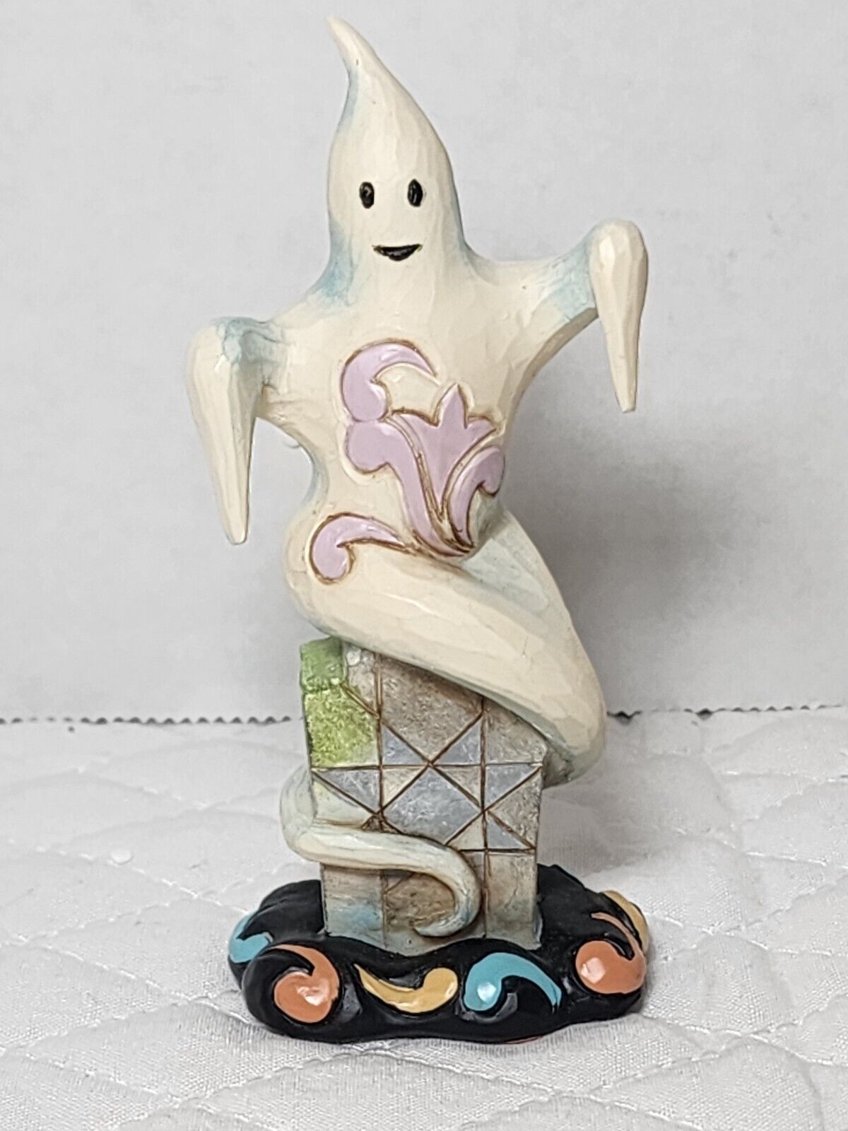 Jim Shore Miniature White Ghost Halloween Figurine 4 Inches 