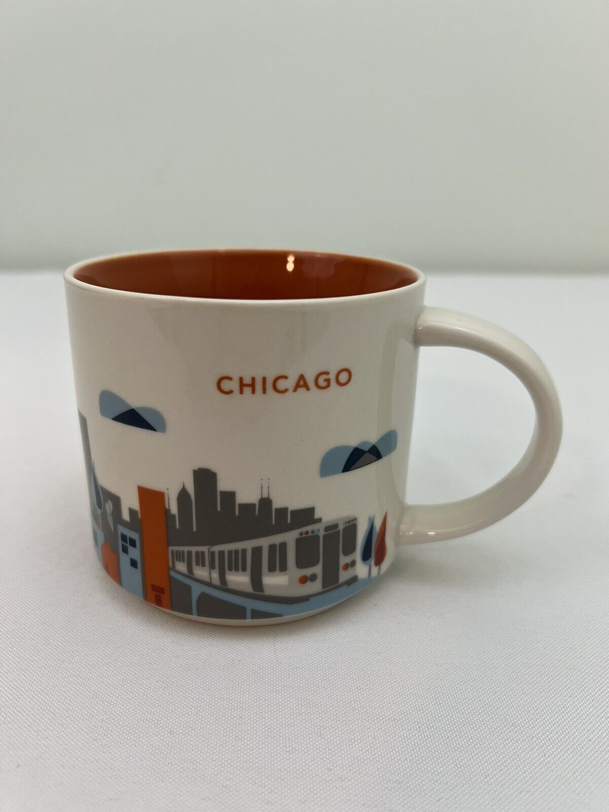 2015 STARBUCKS COFFEE MUG CUP ~ CHICAGO YOU ARE HERE ~ 14 OZ.