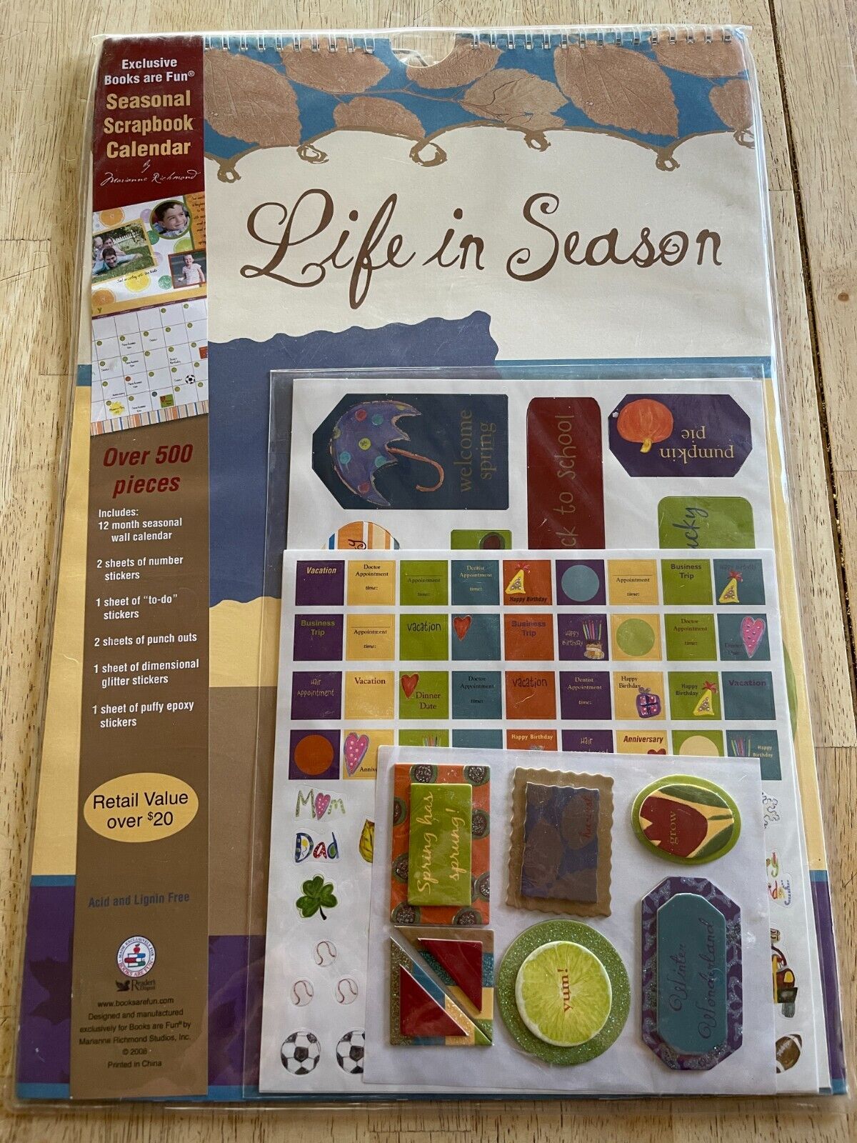 Life in Season - LARGE Seasonal Scrapbook Calendar by Marianne Richmond- 500 pcs