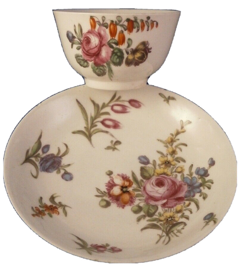 Antique 18thC James Giles Porcelain Tea Bowl Cup & Saucer English England Tasse
