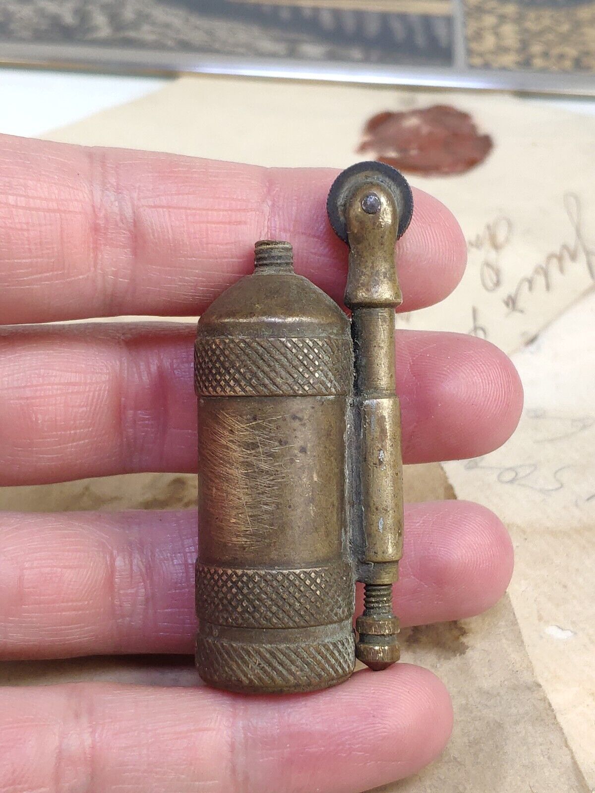Vintage WW1 Brass Petrol Lighter Trench Art Lighter For Restoration 