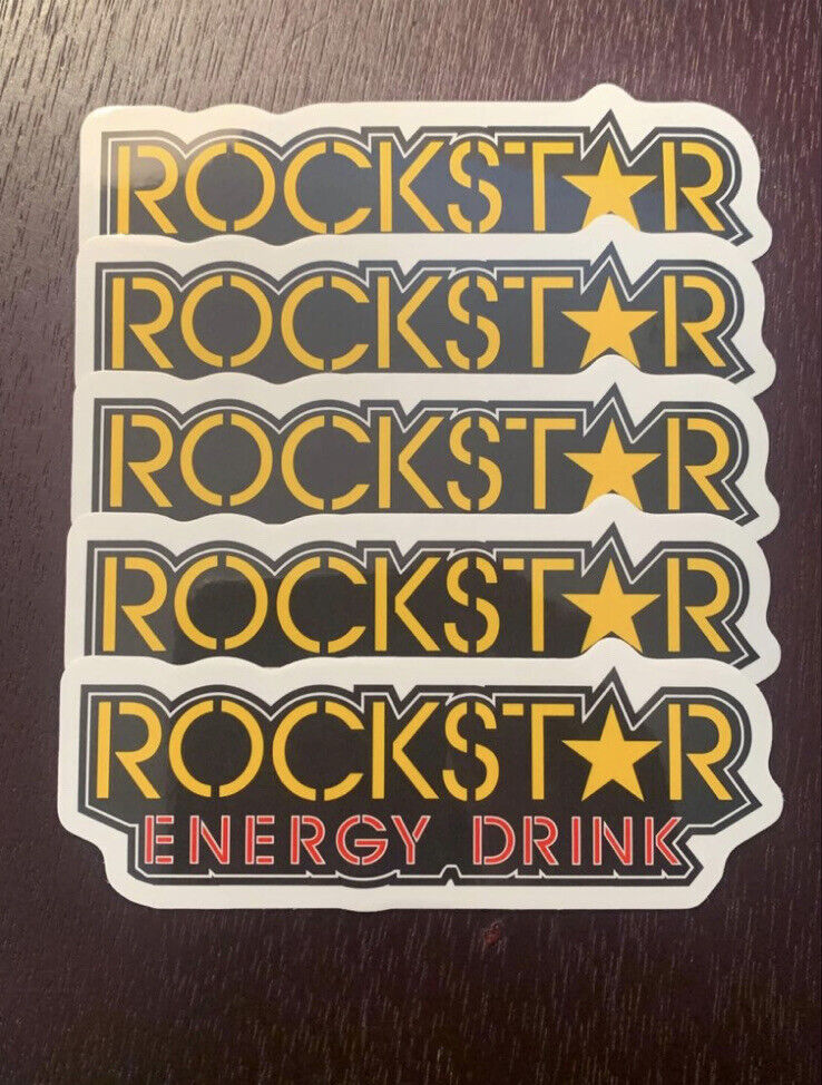 5 RockStar Energy Stickers 3.2’\'