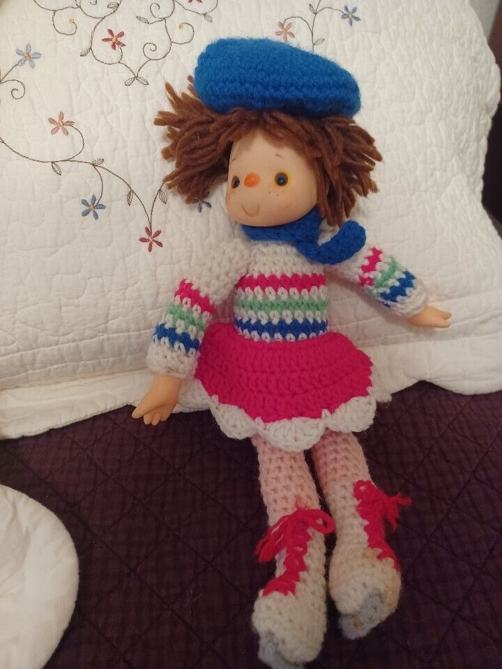 Ice Skater Lovely Handcrafted Crochet Doll