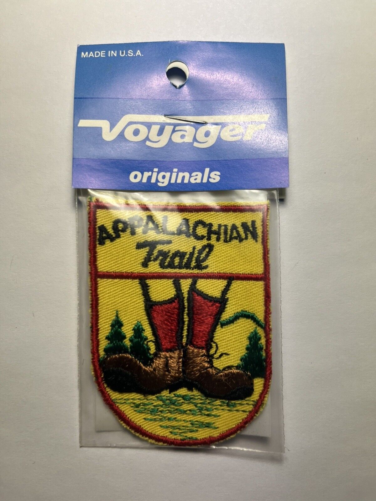 Vintage Voyager Originals APPALACHIAN TRAIL Hiking Boots Iron On Patch NIP