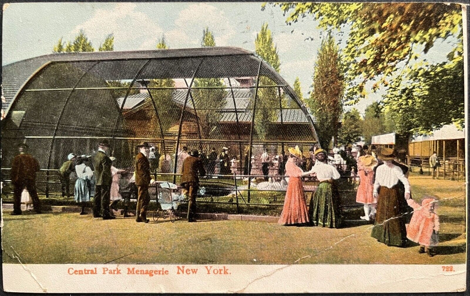 1908 Handcolored New York PC Central Park Menagerie