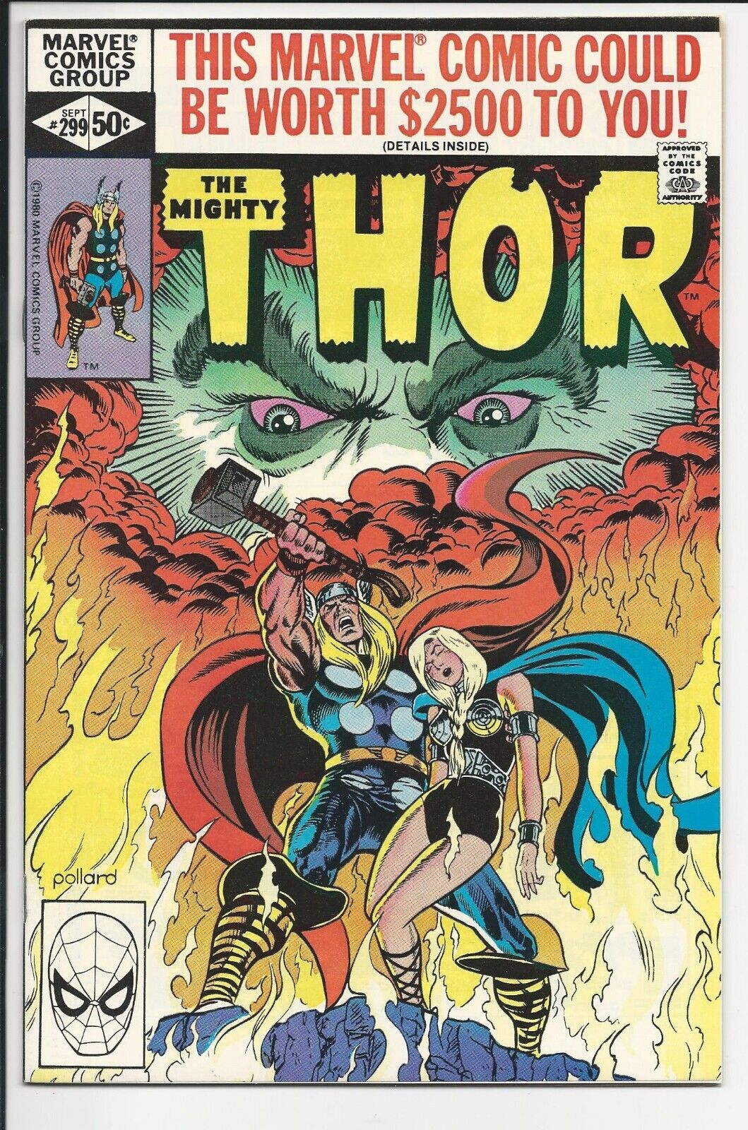 Thor #299 NM 9.4 Off-White Pages (1962 1st Series)