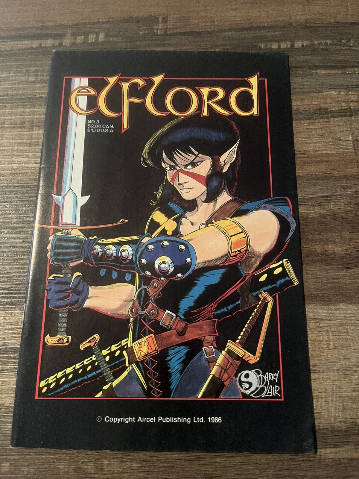 ELFLORD #3 (1986) Barry Blair Story, Cover, & Art High Grade Comic Book Unread