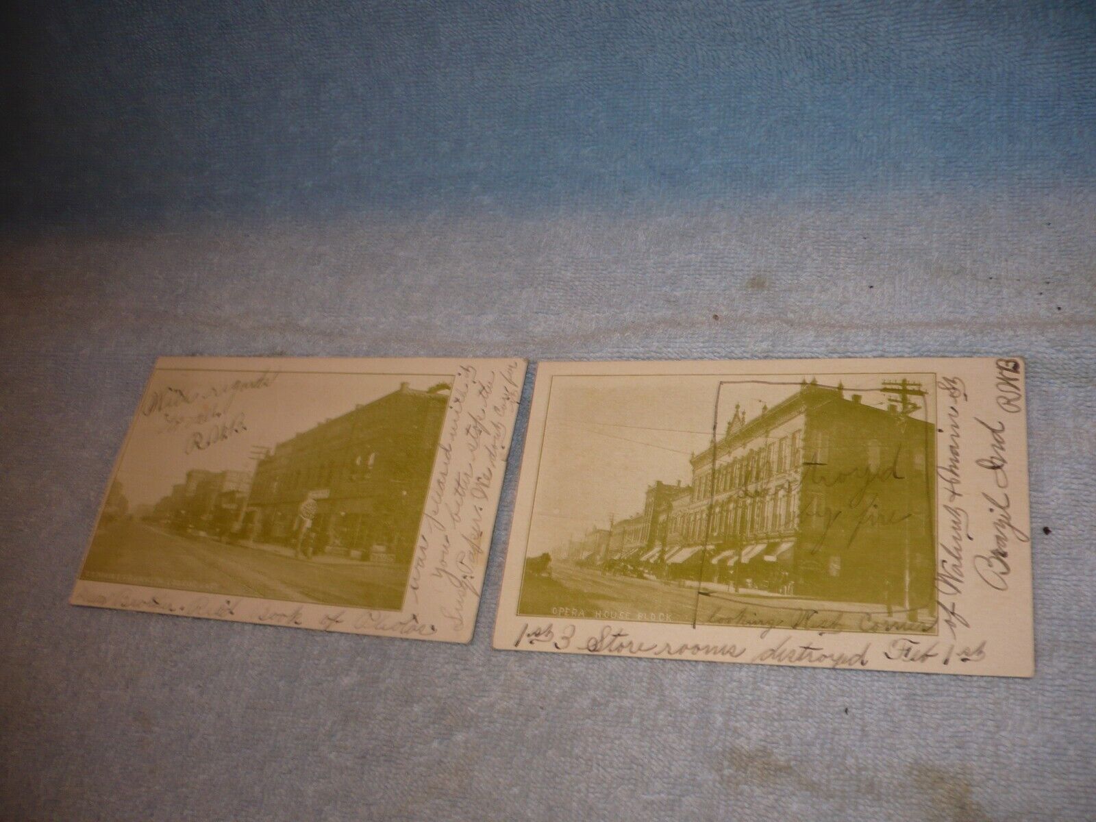 1906 era Brazil Indiana  Postcards opera house block s. main and franklin east