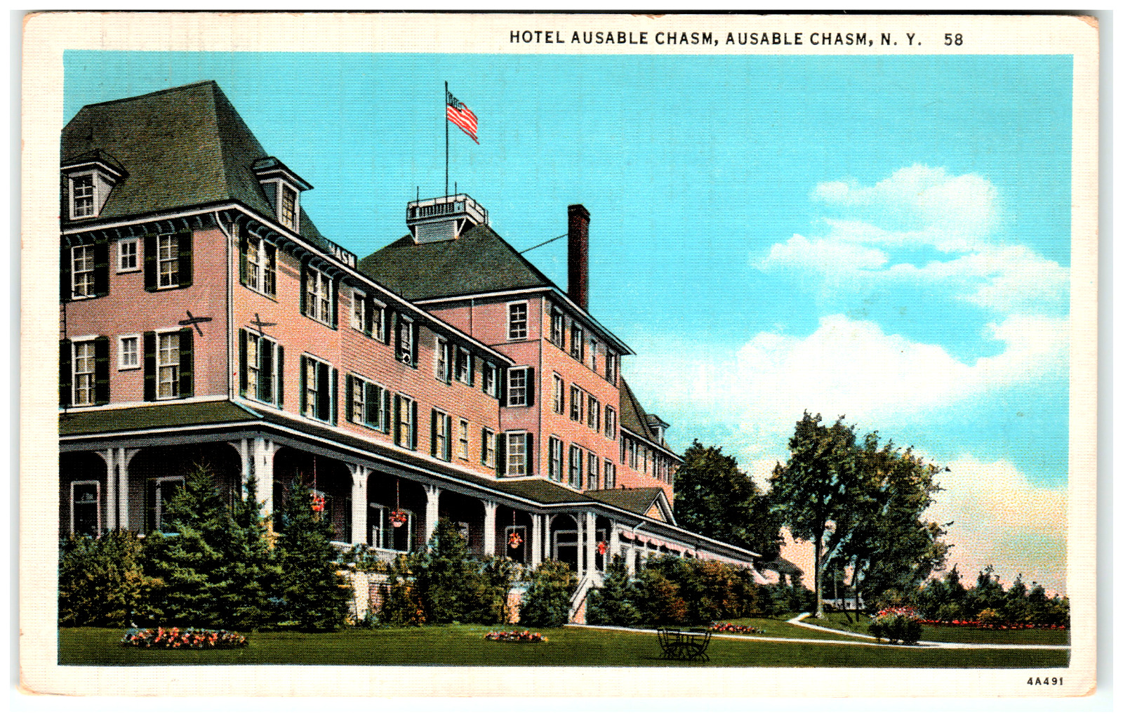 Postcard Hotel Ausable Chasm Ausable, NY