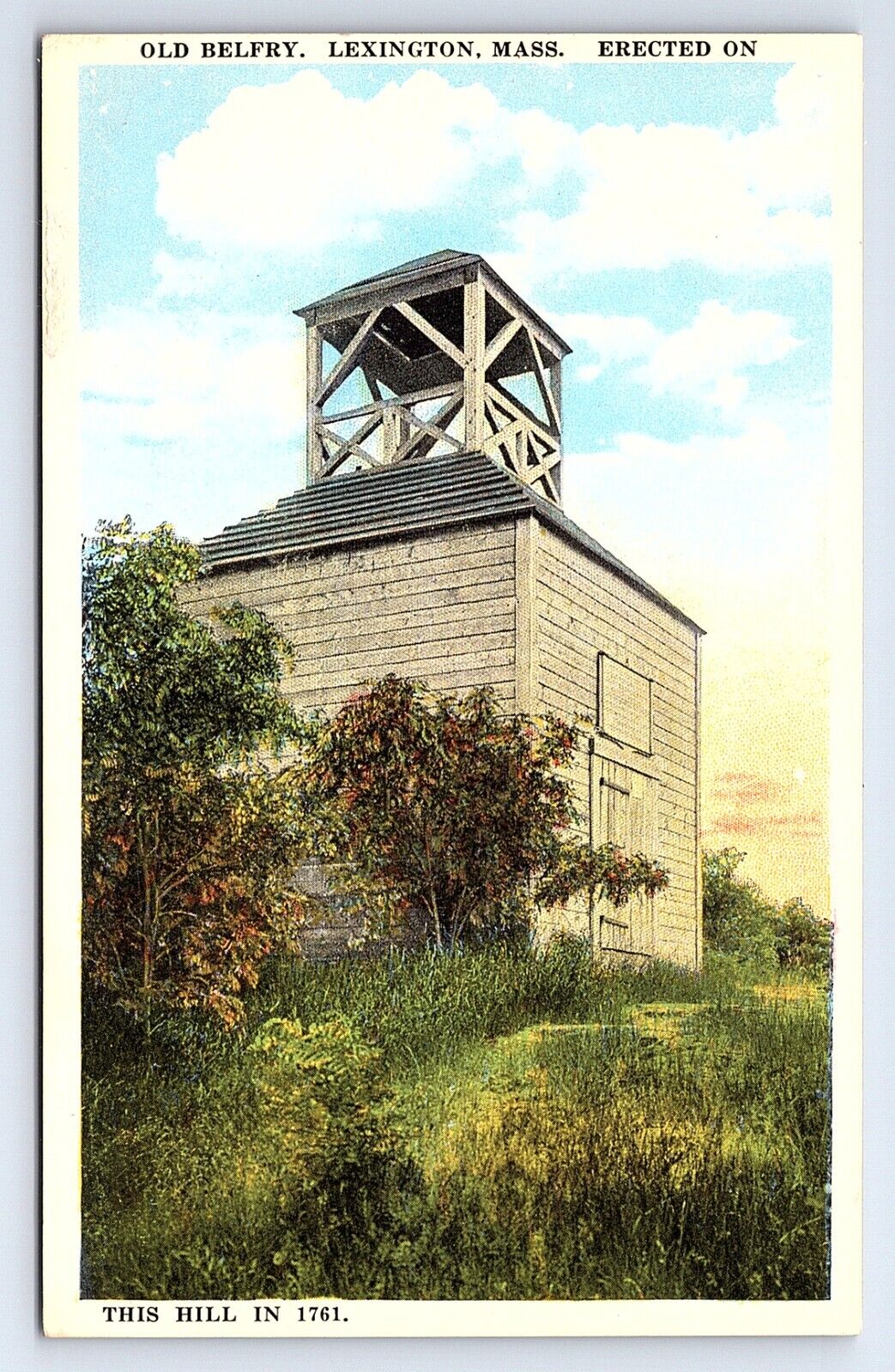 Postcard Old Belfry Lexington Massachusetts MA
