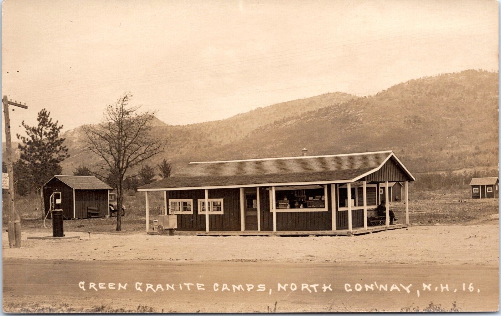 RPPC - Green Granite Camps, North Conway, New Hampshire - Real Photo Postcards
