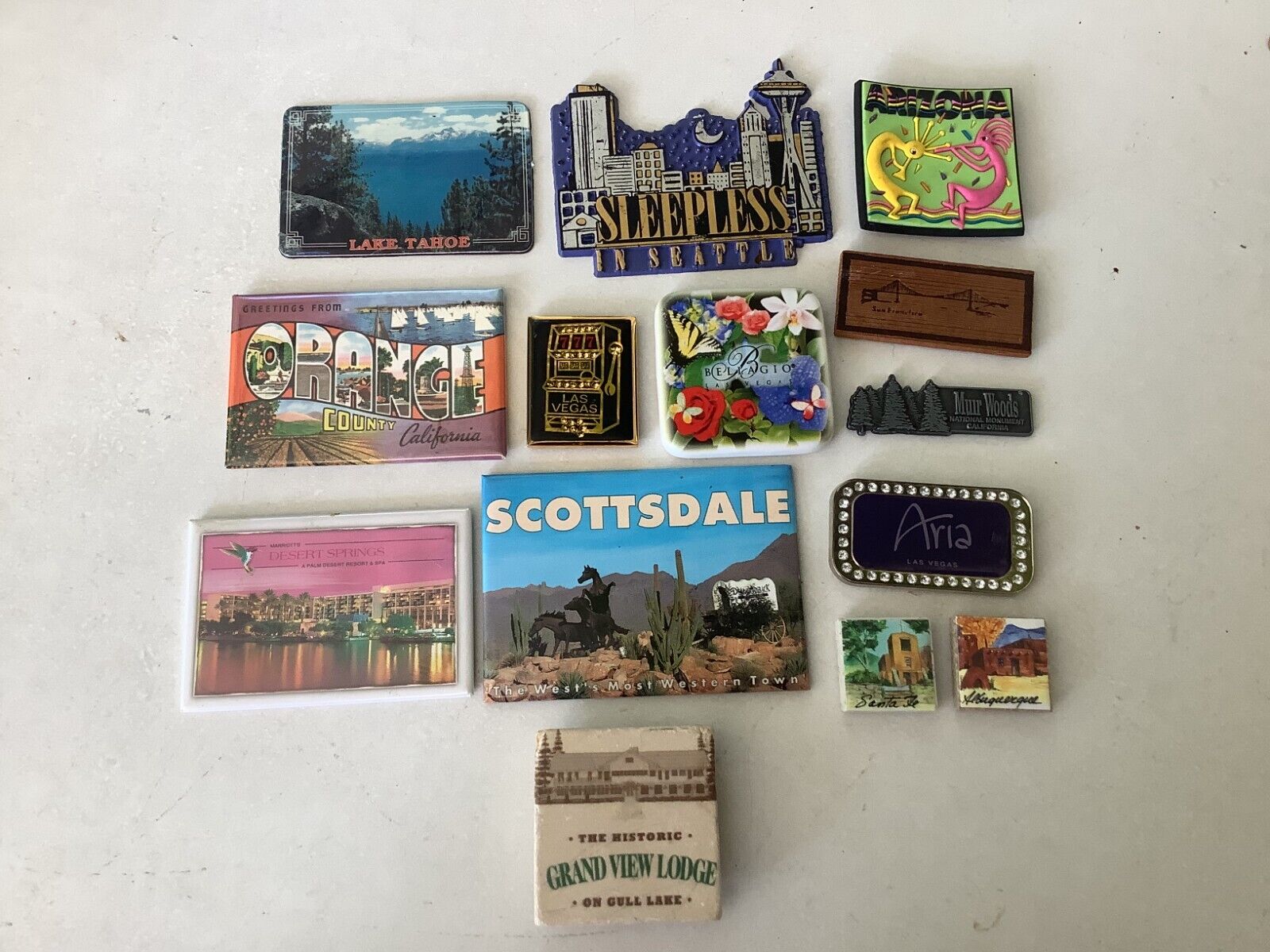 Seattle Scottsdale USA West Cities Fridge Magnets  Lot of 14