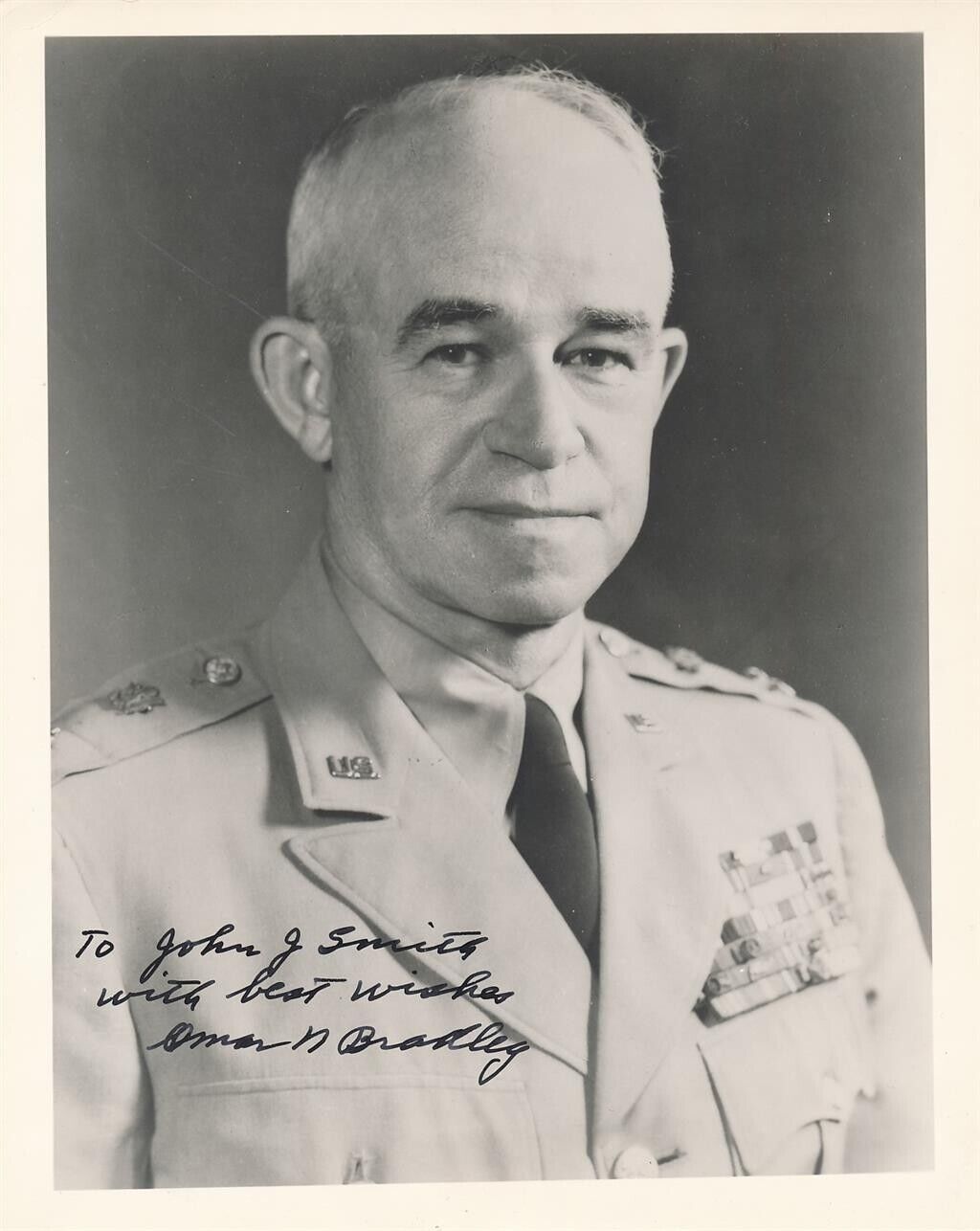 General of the Armies Omar Bradley- Vintage Signed Photograph