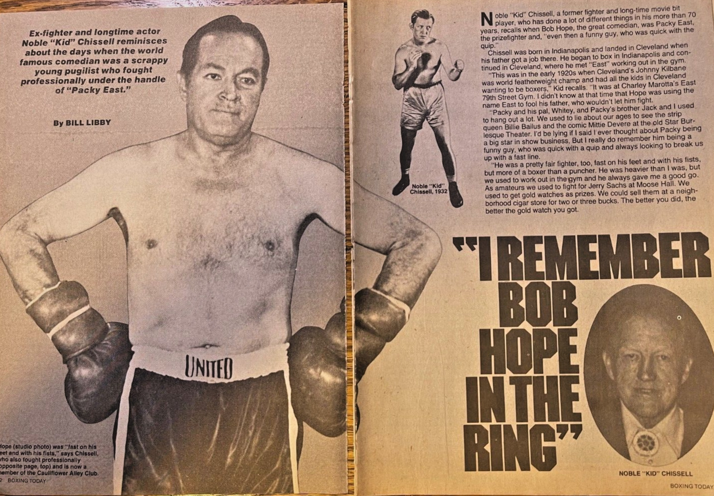 1981 Kid Chissell Remembers Bob Hope As A Boxer