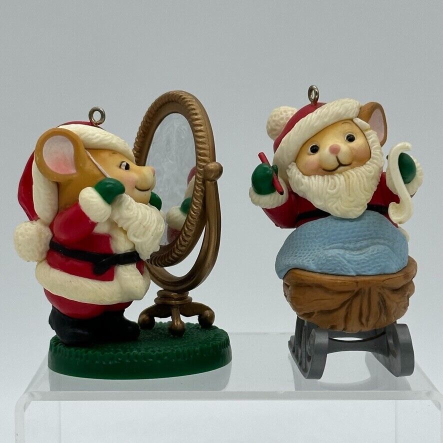 Vintage AVON Ornaments 1982-83 Melvin P. Merry Mouse Hallmark Keepsake