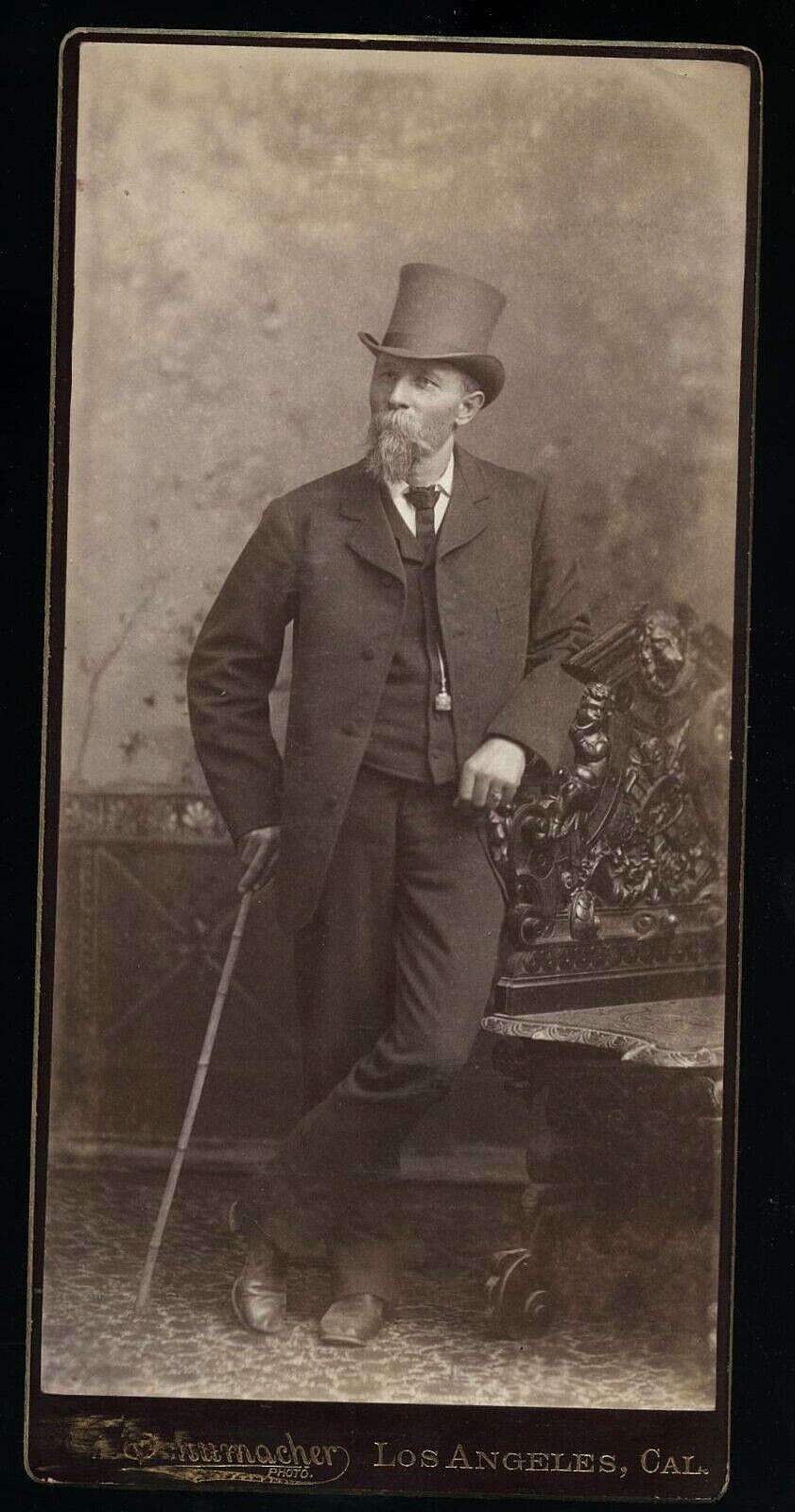 Antique 1880s 1890s Photo of Mr. Karpe, Los Angeles California Photographer