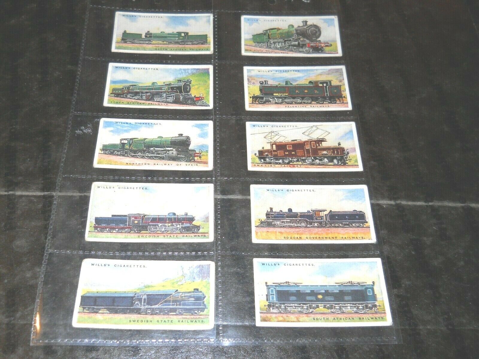 1924 Wills RAILWAY ENGINES railroad  trains set 50 cards Tobacco Cigarette  