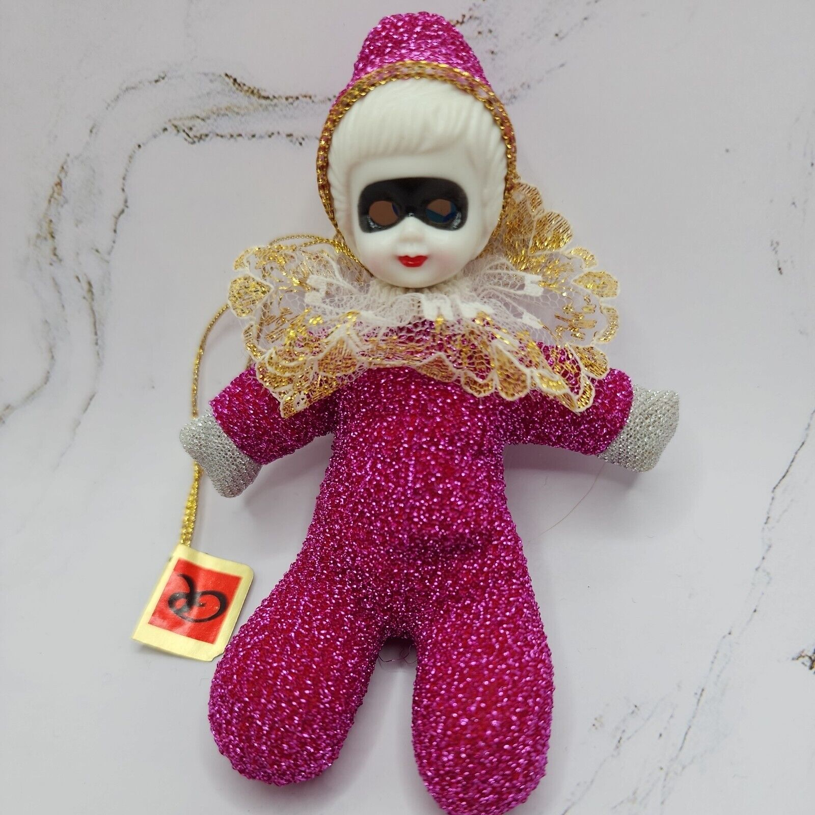 Ultra Rare 1980s Matchbox Doll Glittery Clown, with tag.
