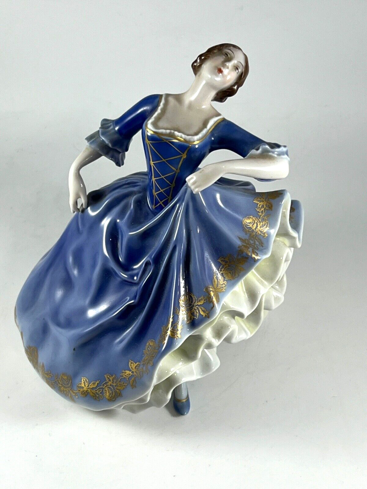 Antique Rosenthal Selb Germany Porcelain Figurine Rococo Dancer Hand Painted VTG