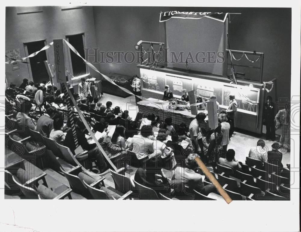 1976 Press Photo Mock Republican Convention Held by Union College Students