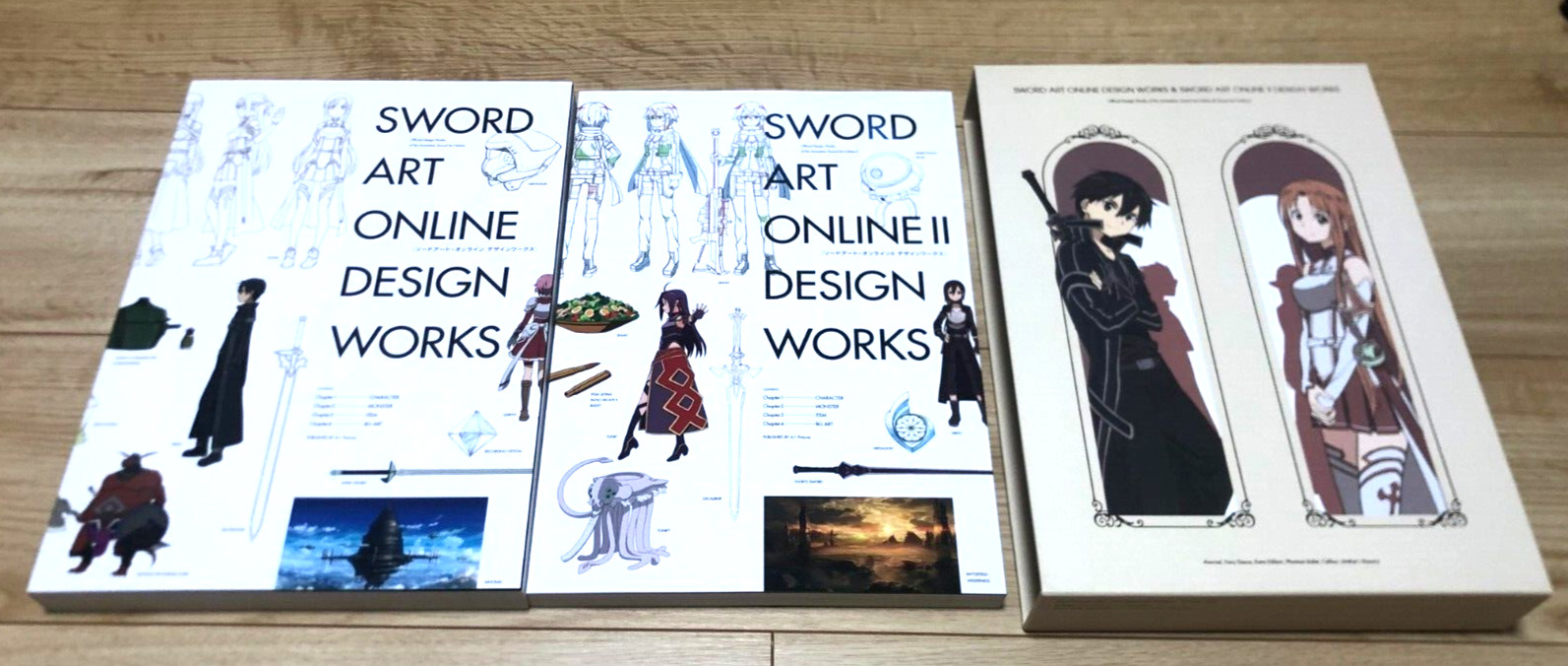 SWORD ART ONLINE DESIGN WORKS 1 & 2 set Original Box SAO Book Excellent Japan