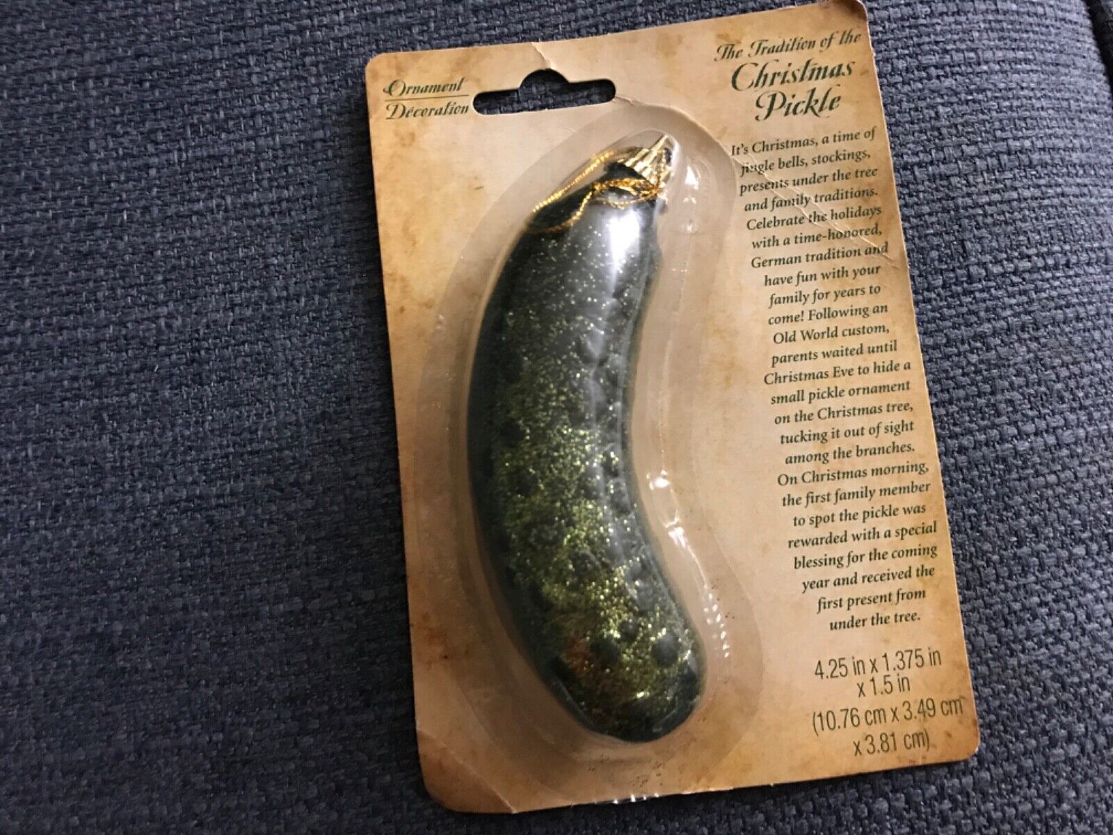 NEW Christmas Tree Pickle Ornament German Holiday Hide & Find Tradition Fun Game