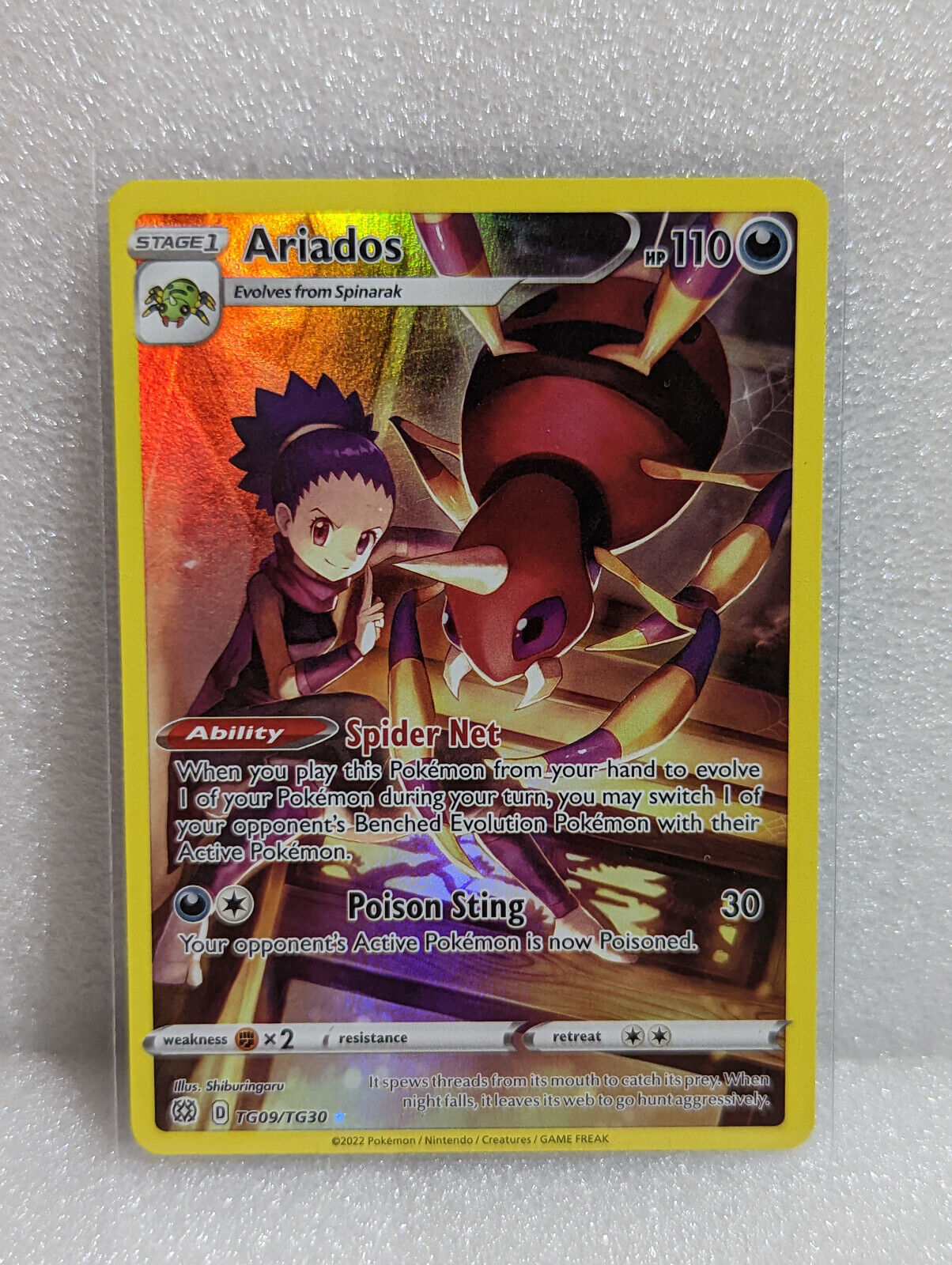 Pokémon Ariados TG09/TG30 Trainer Gallery Ultra Rare Brilliant Stars