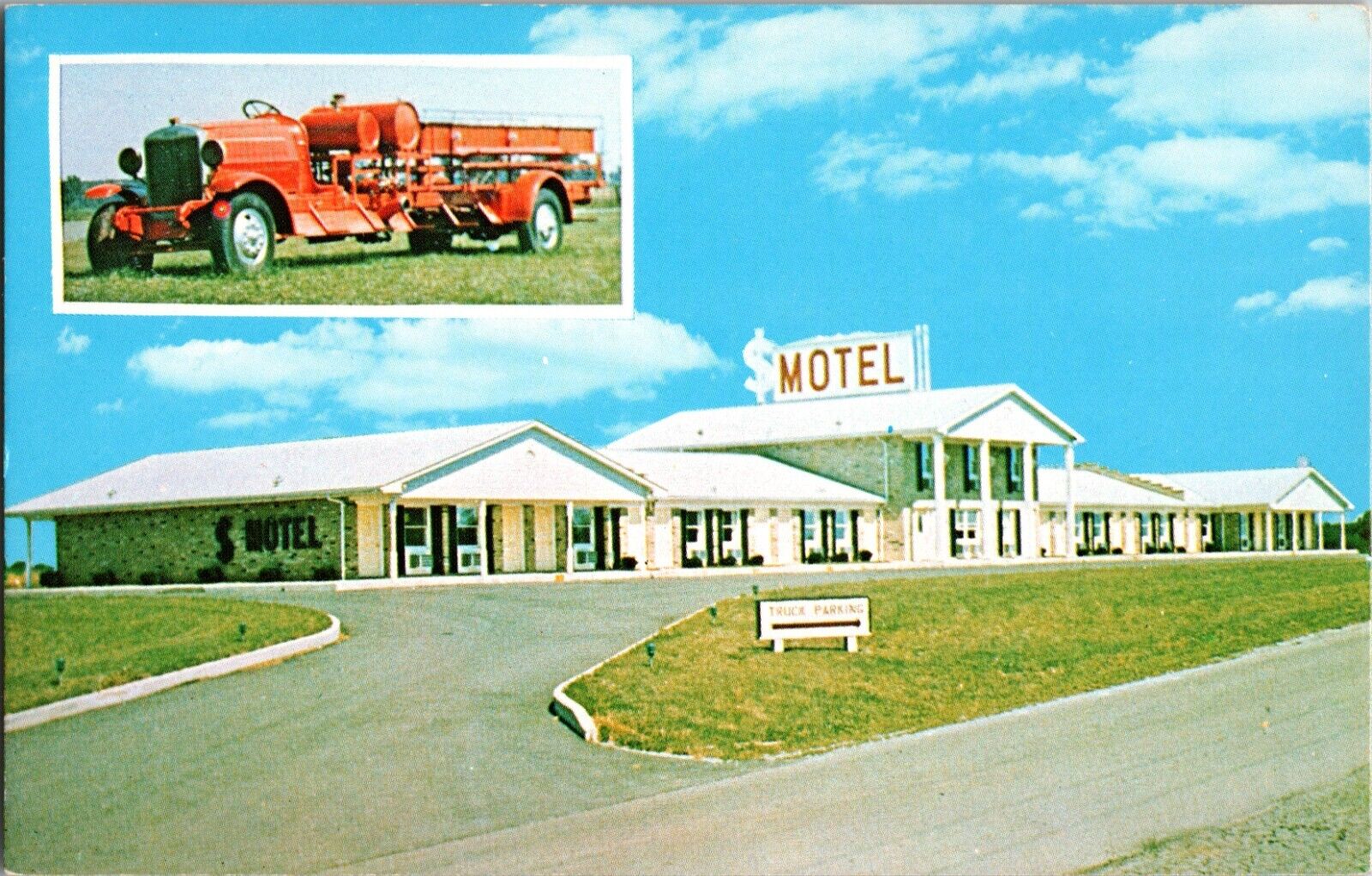$ Dollar Motel I 71 & St. Rt. 35 W. Lancaster Rd. Jeffersonville, Ohio  Postcard