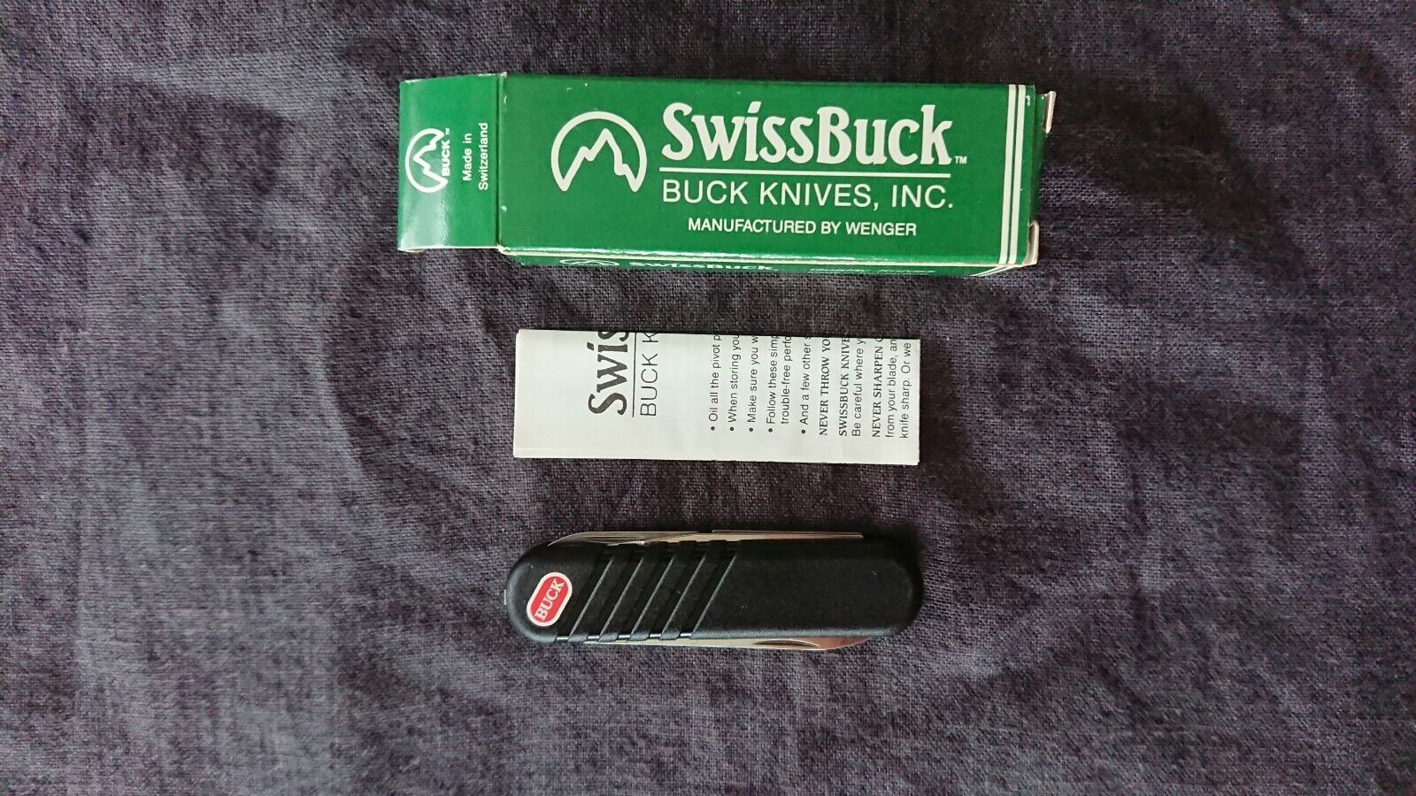 Vintage Wenger SwissBuck Delemont 75mm #80503 new boxed