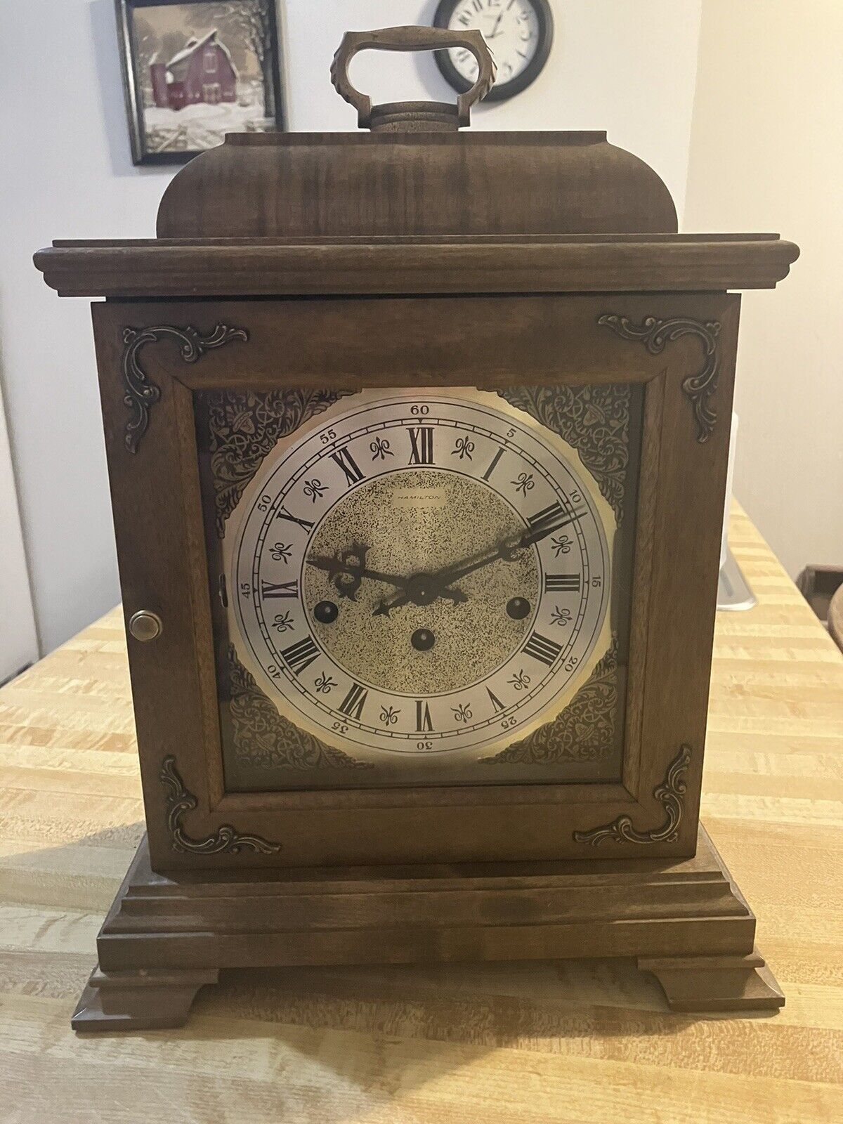 Hamilton Wheatland Clock - Westminster Chimes With Key Excellent Condition