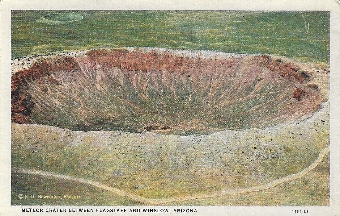 Postcard AZ Meteor Crater Between Flagstaff and Winslow, Arizona