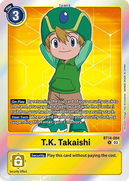 BT14-084 T.K. Takaishi :: Rare Digimon Card :: BT14: Blast Ace ::