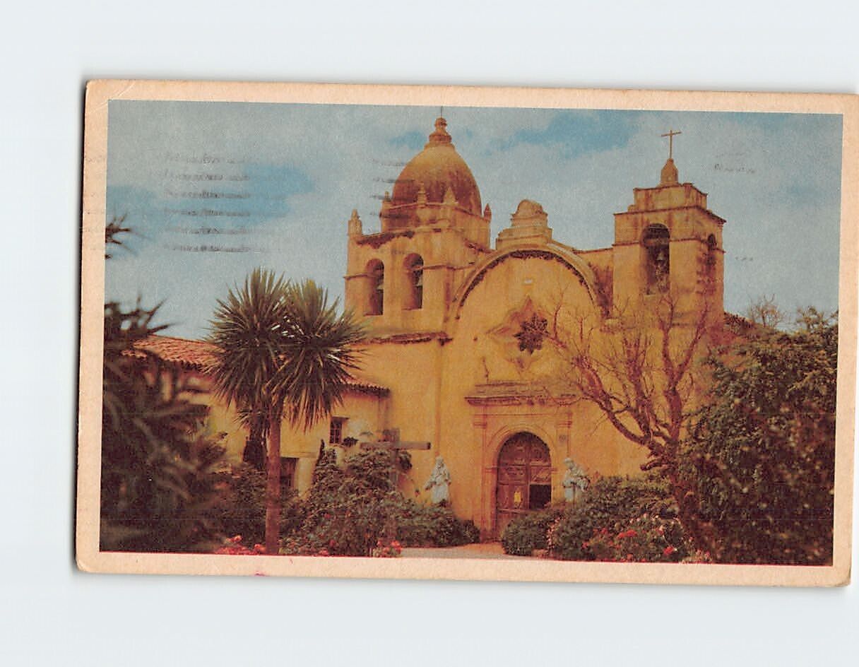 Postcard San Carlos Mission Carmel California USA