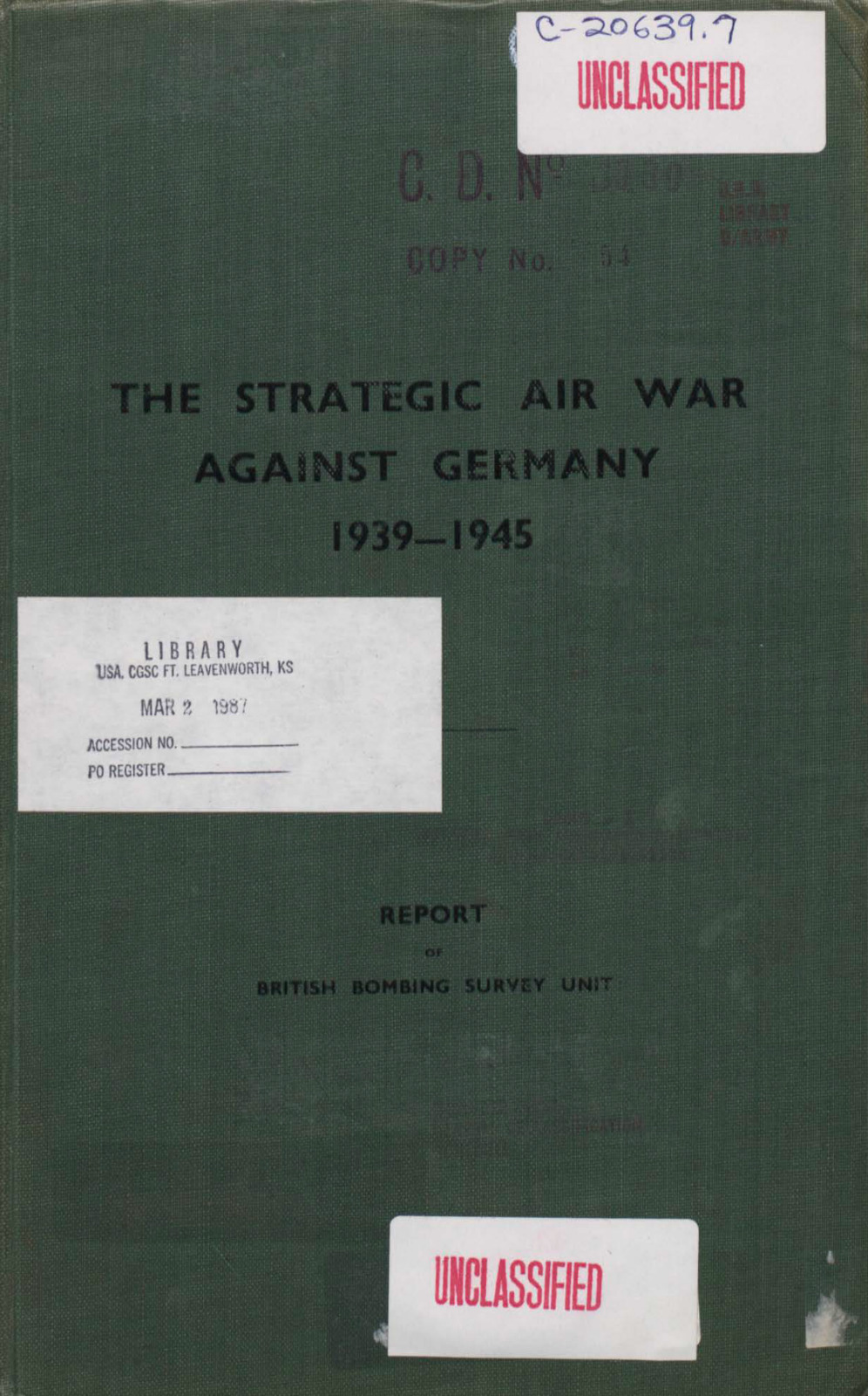 260 Page Strategic Air War Against Germany 1939-1945 AAF RAF Survey on Data CD