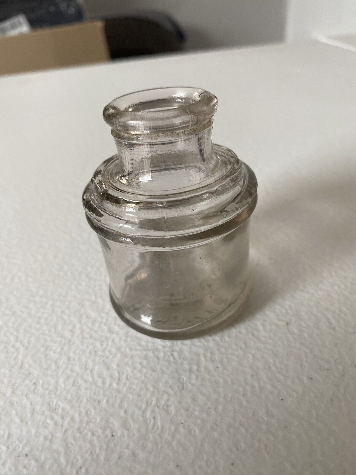 Vintage L.H. Thomas Company- Chicago 57 Clear Round Glass 2oz Ink Bottle