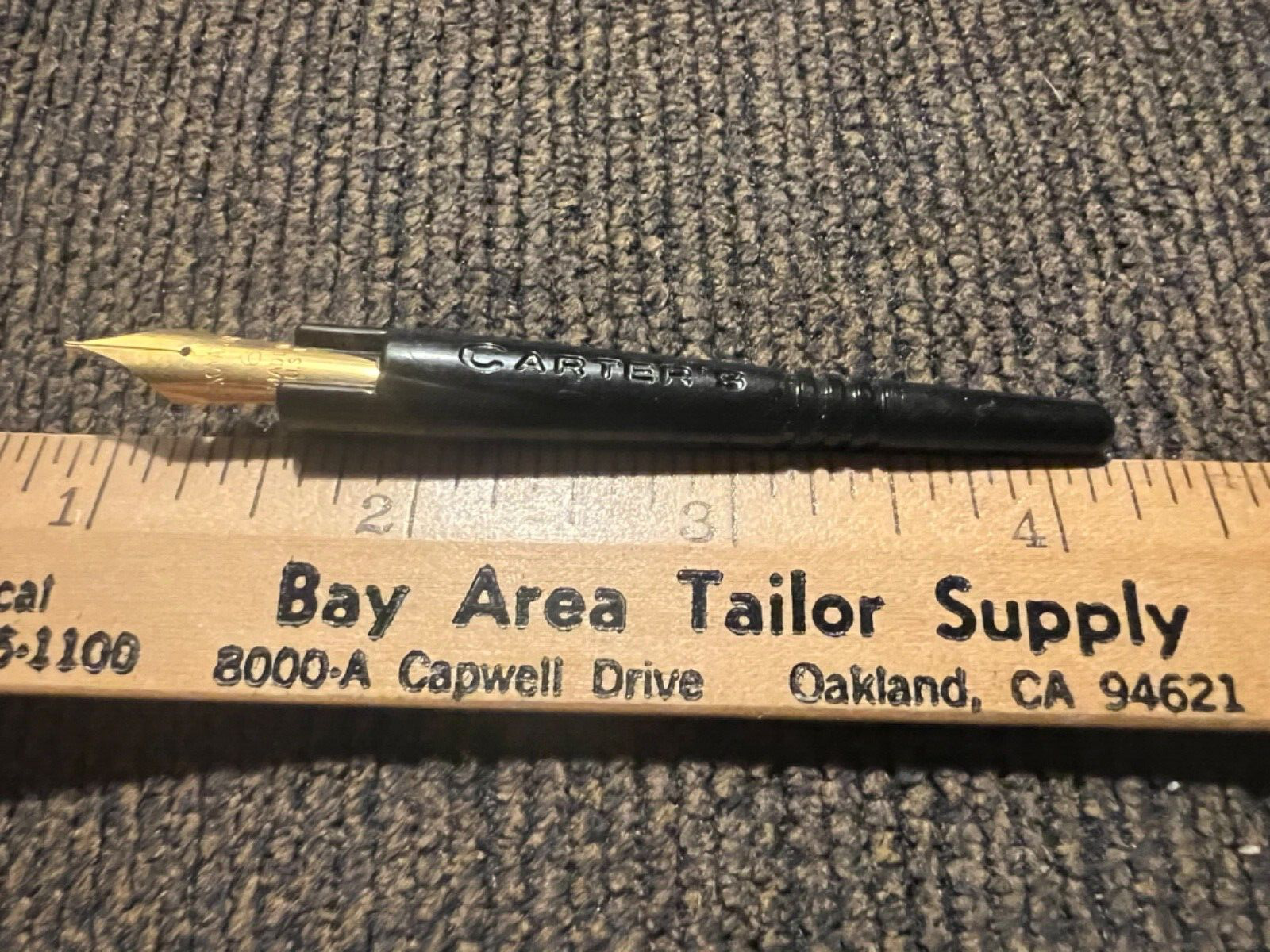 Vintage CARTER’S 3-1/2” Long Black Dip Pen - SIGNATURE 6 Nib made in USA