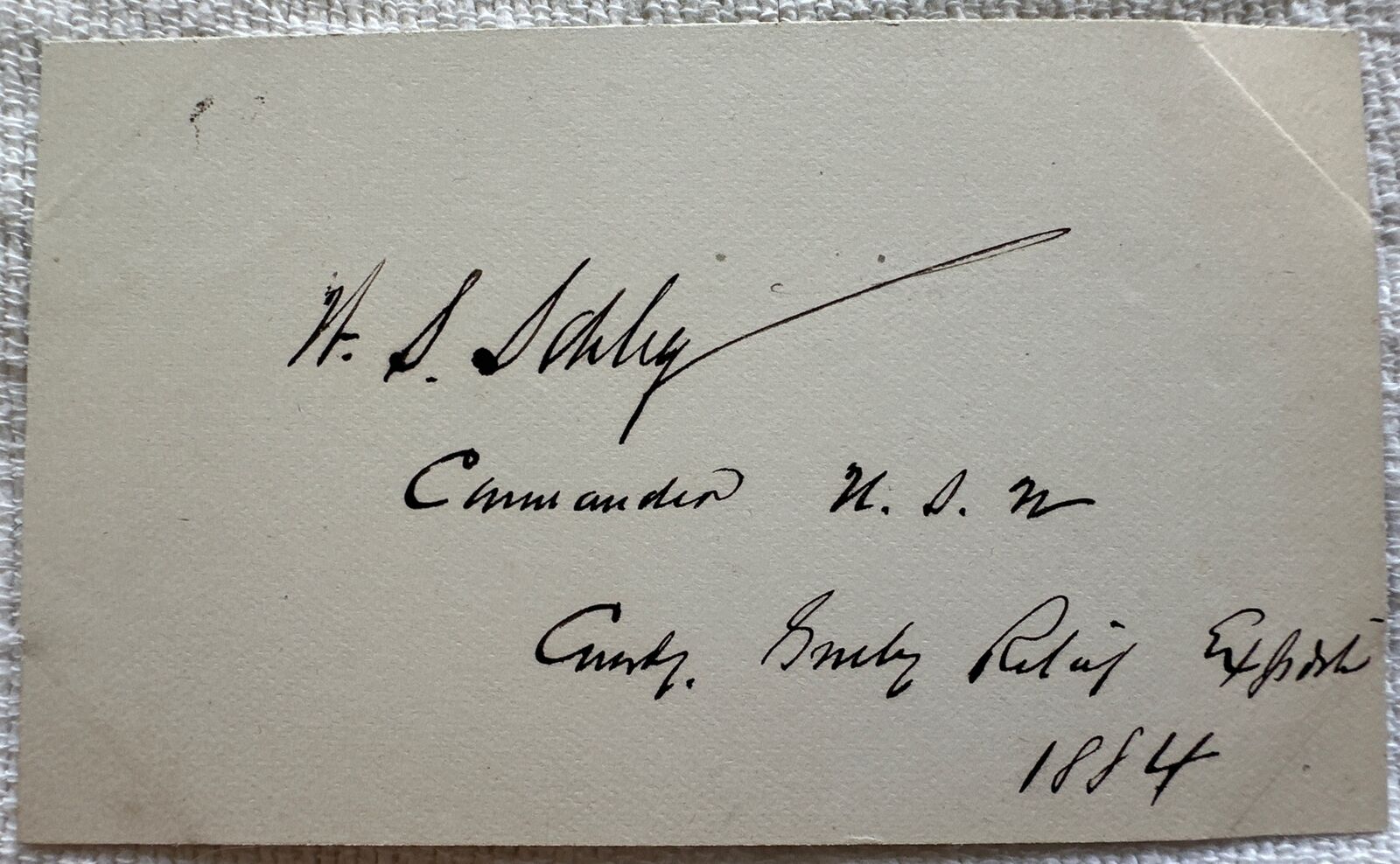 Admiral Winfield S. Schley US Navy Signed Autograph Civil War Signature RARE