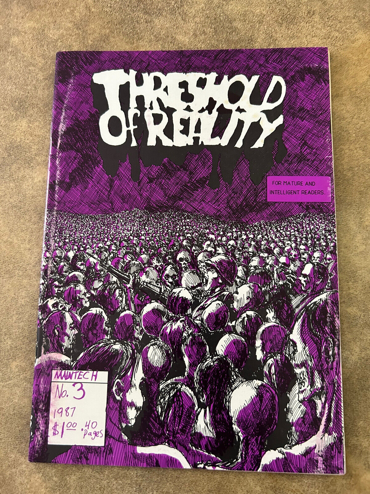 •Threshold of Reality No. 3 FN •Maintech •1987 •40 Page Issue Rare Underground